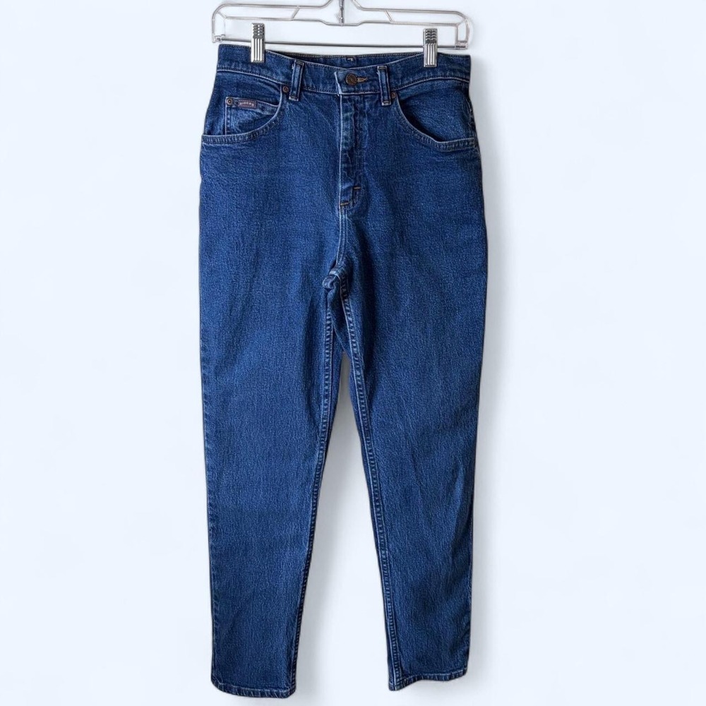 Vintage 90s Riders by Lee High Waisted Mom Jeans Size 6M Tapered Leg Blue Wash - Picture 2 of 8